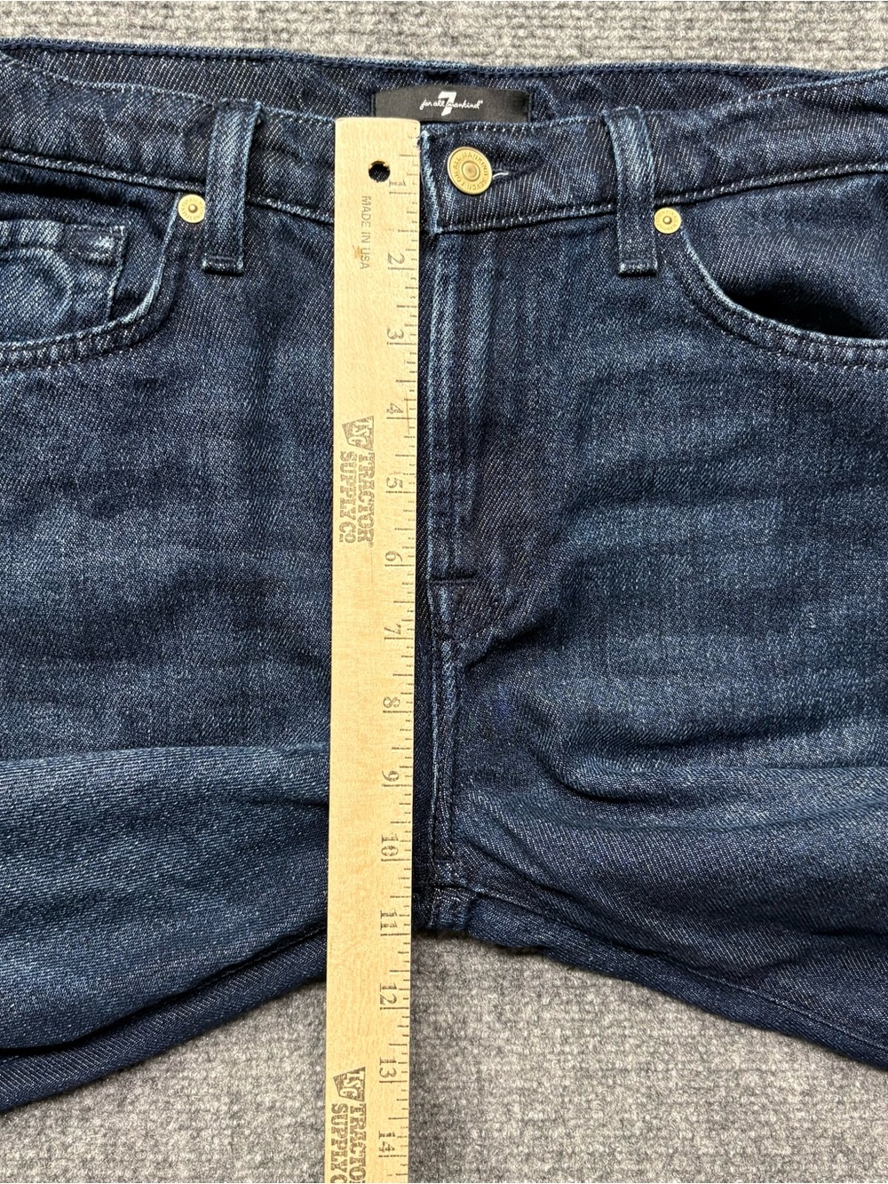 7 For All Mankind Jeans Womens 25 Blue Modern Dojo Tailorless Stormy Wide Leg - Picture 9 of 15